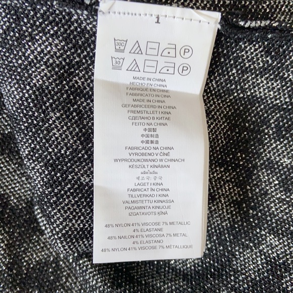 🆕 MICHAEL KORS Black & Silver Lurex Animal Print Top - Picture 10 of 11